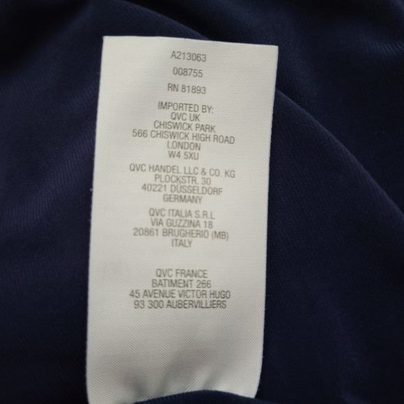 Susan Graver Modern Essentials Liquid Knit Bateau Neck Top 3X Navy Short Sleeve - Picture 5 of 10